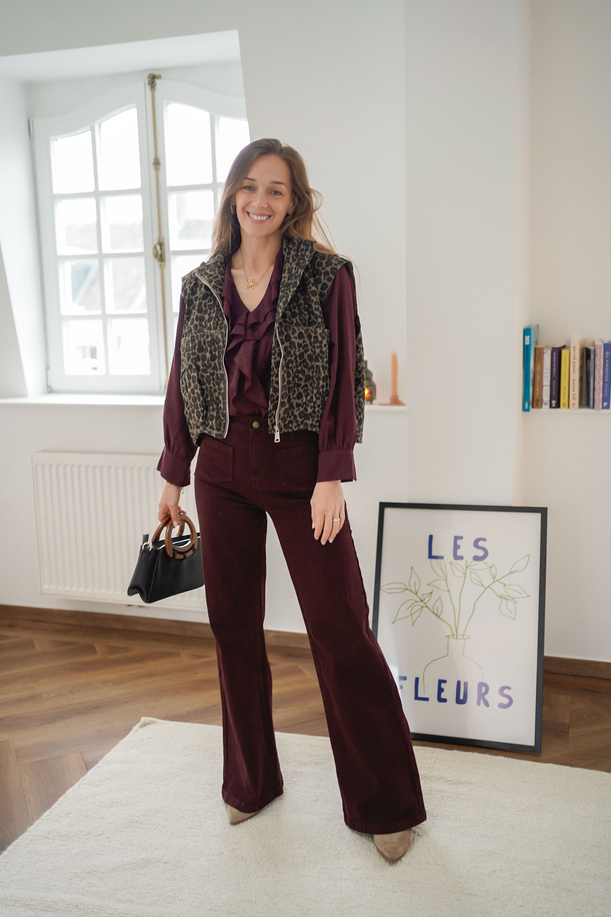 Leopard mouwloos vestje TU