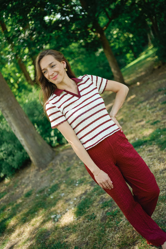 Only Gaila Pants Bordeaux