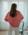 ICHI Giley blouse pink stripe