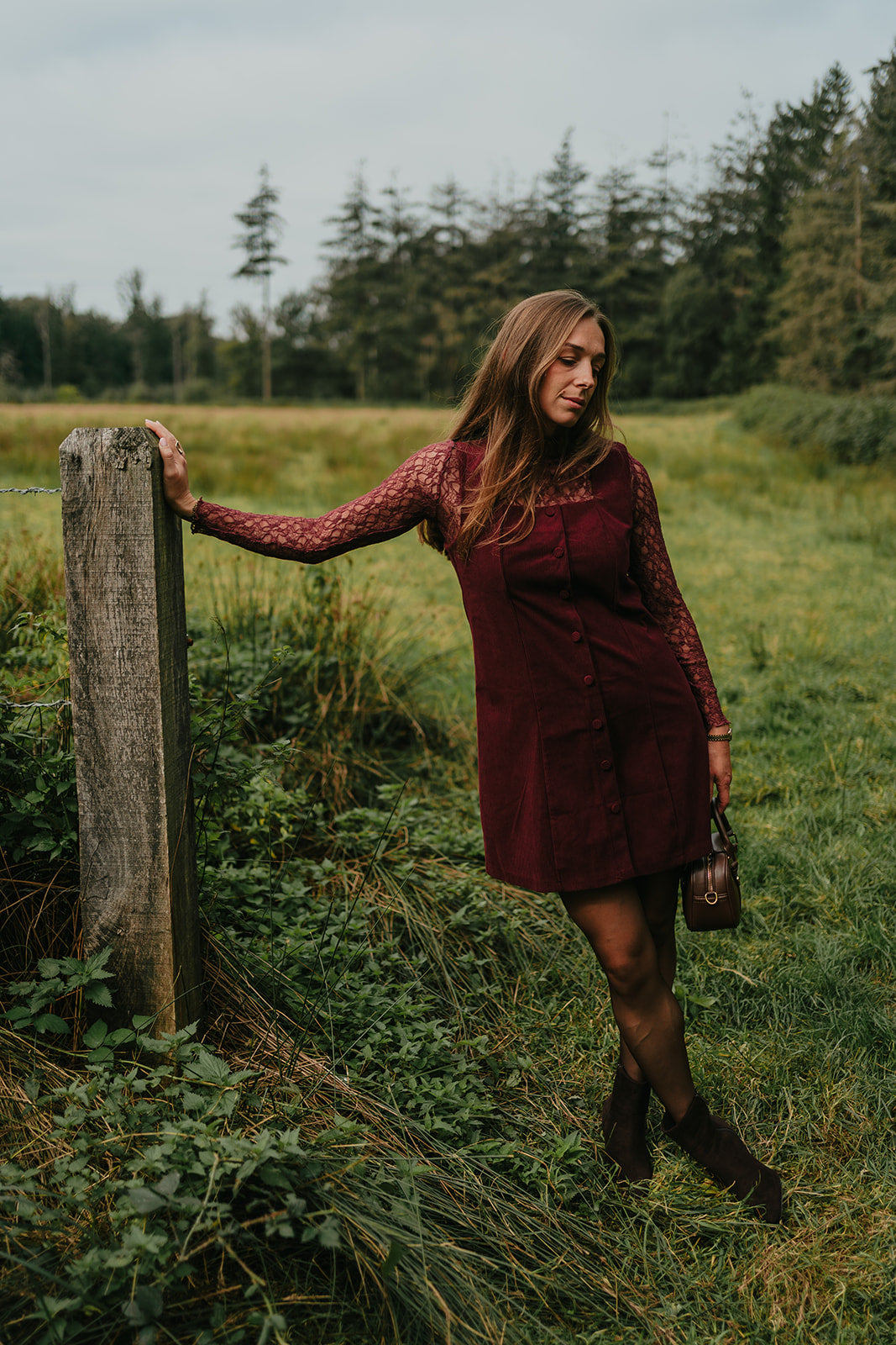 Lace longsleeve bordeaux