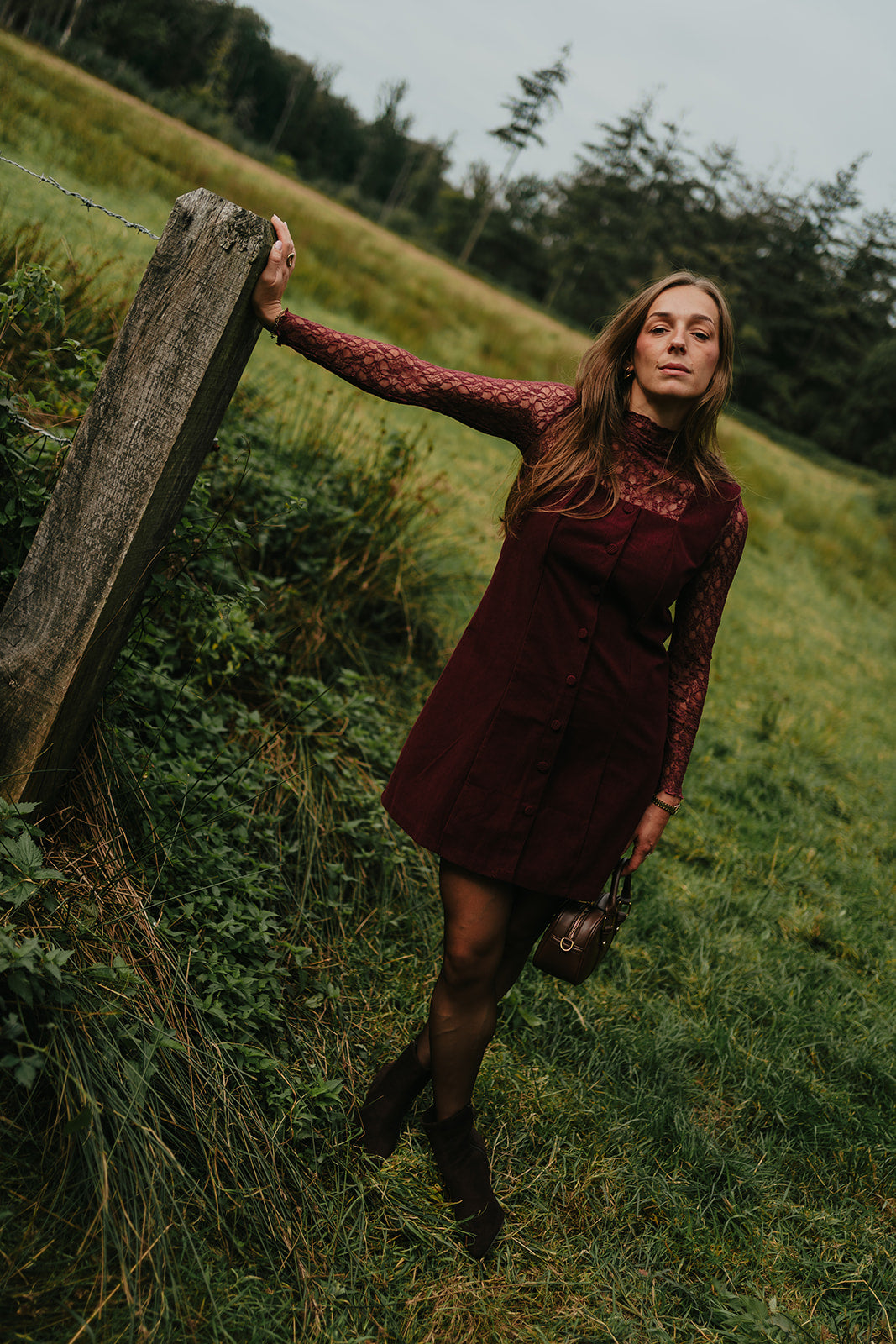 Lima bordeaux jurk TU