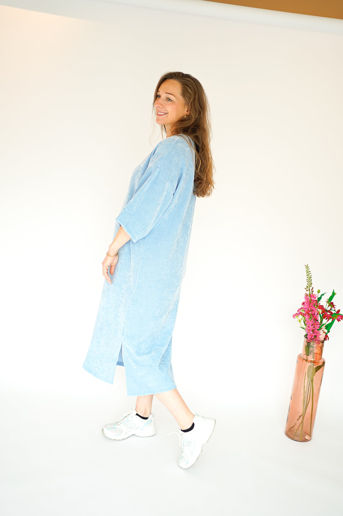 Maud Badstof Jurk Blauw