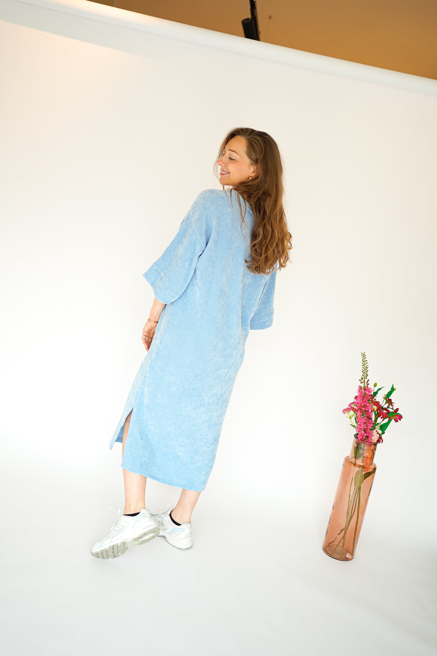 Maud Badstof Jurk Blauw