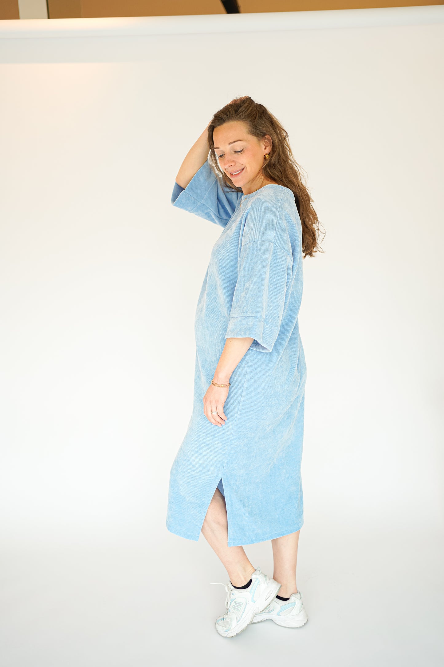 Maud Badstof Jurk Blauw