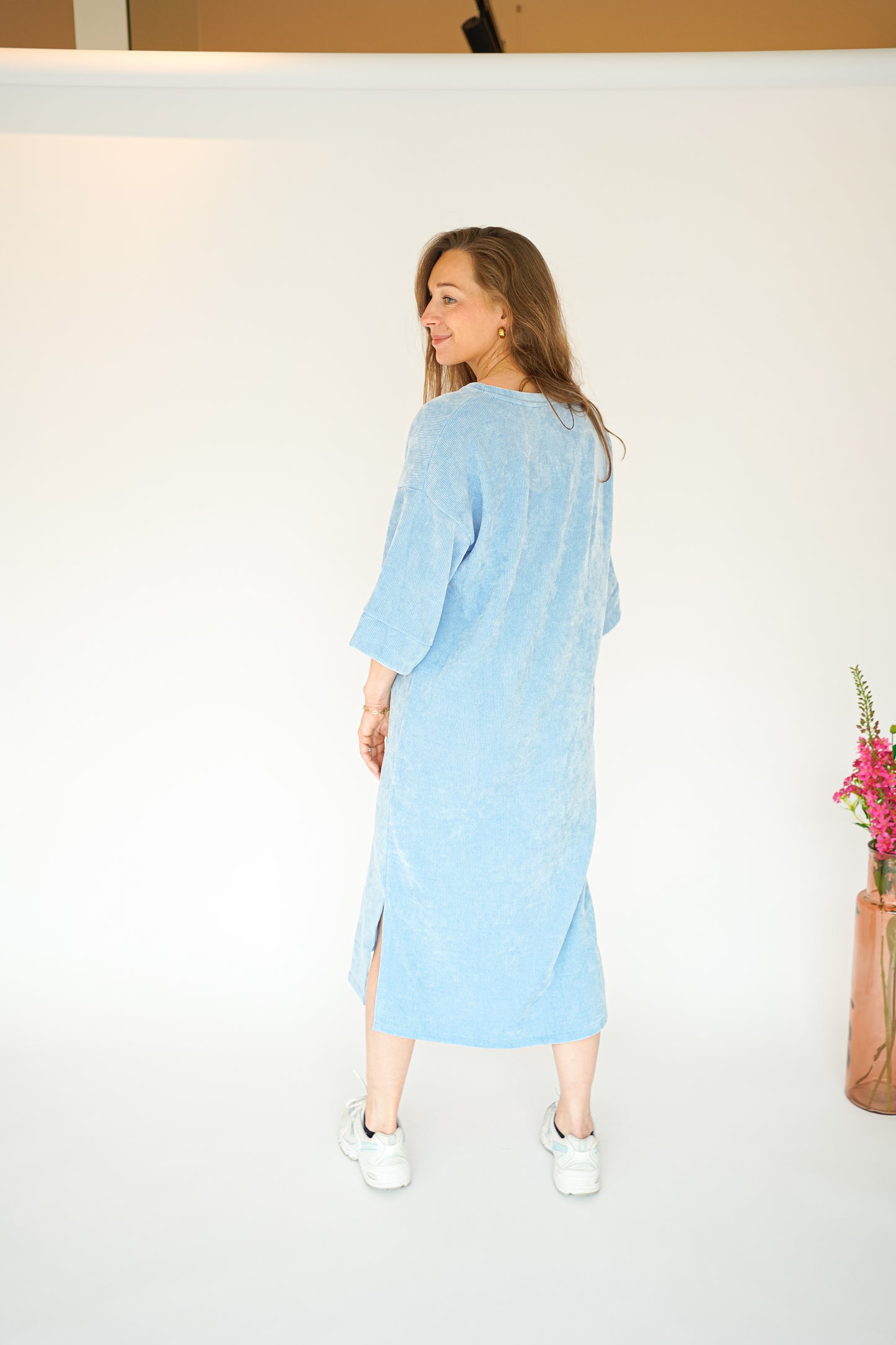 Maud Badstof Jurk Blauw