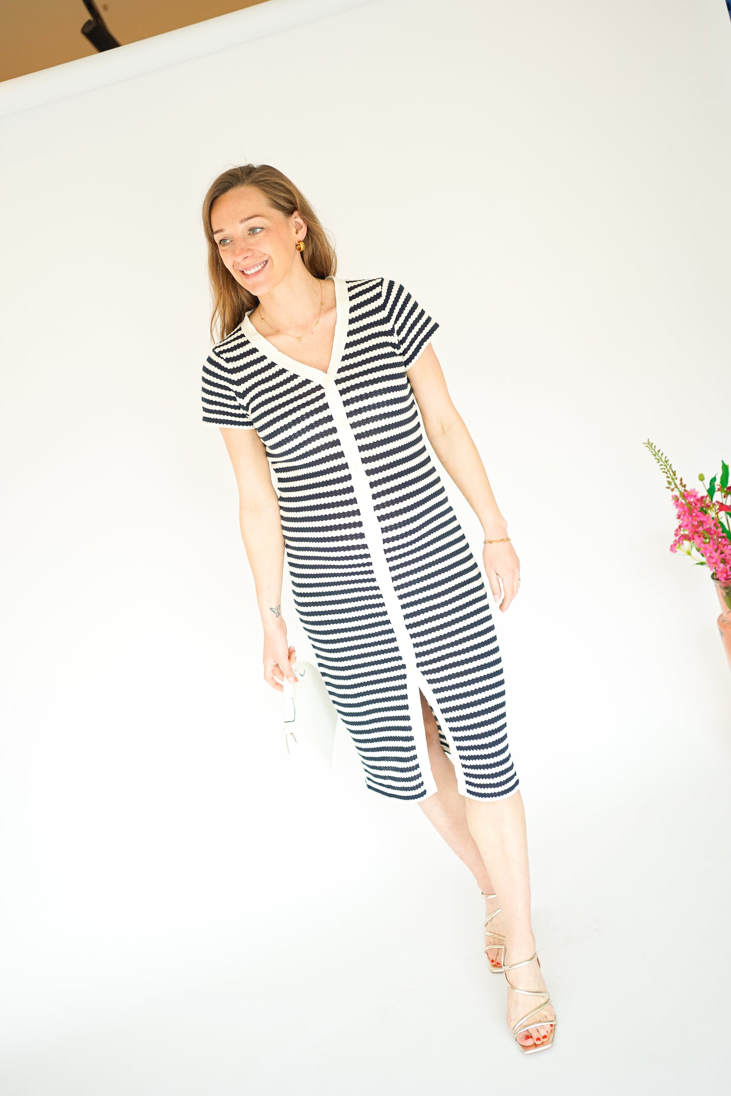 Ichi Lorianna Dress Blue