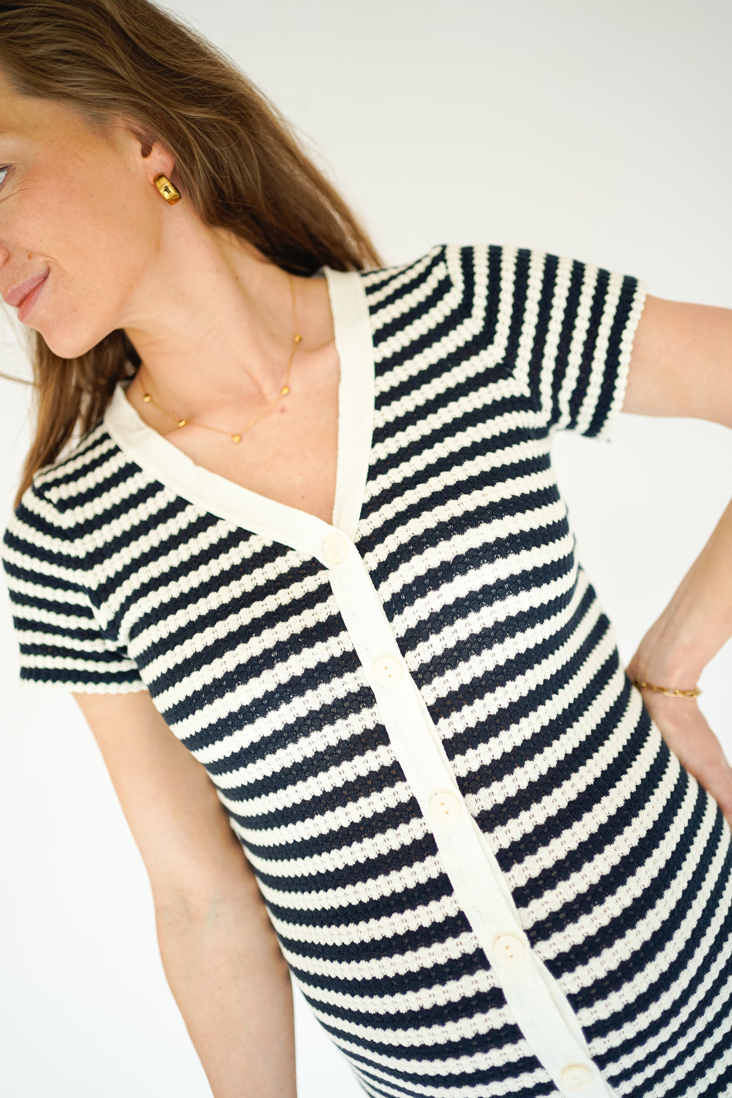 Ichi Lorianna Dress Blue