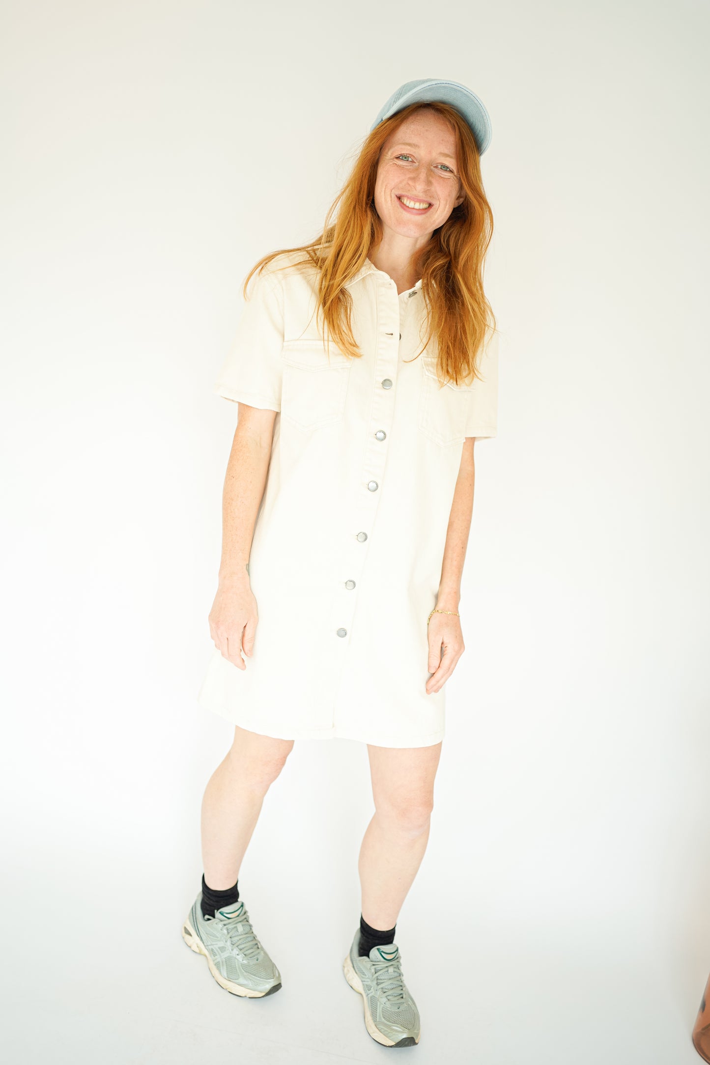 JDY Dakota Denim Dress Beige