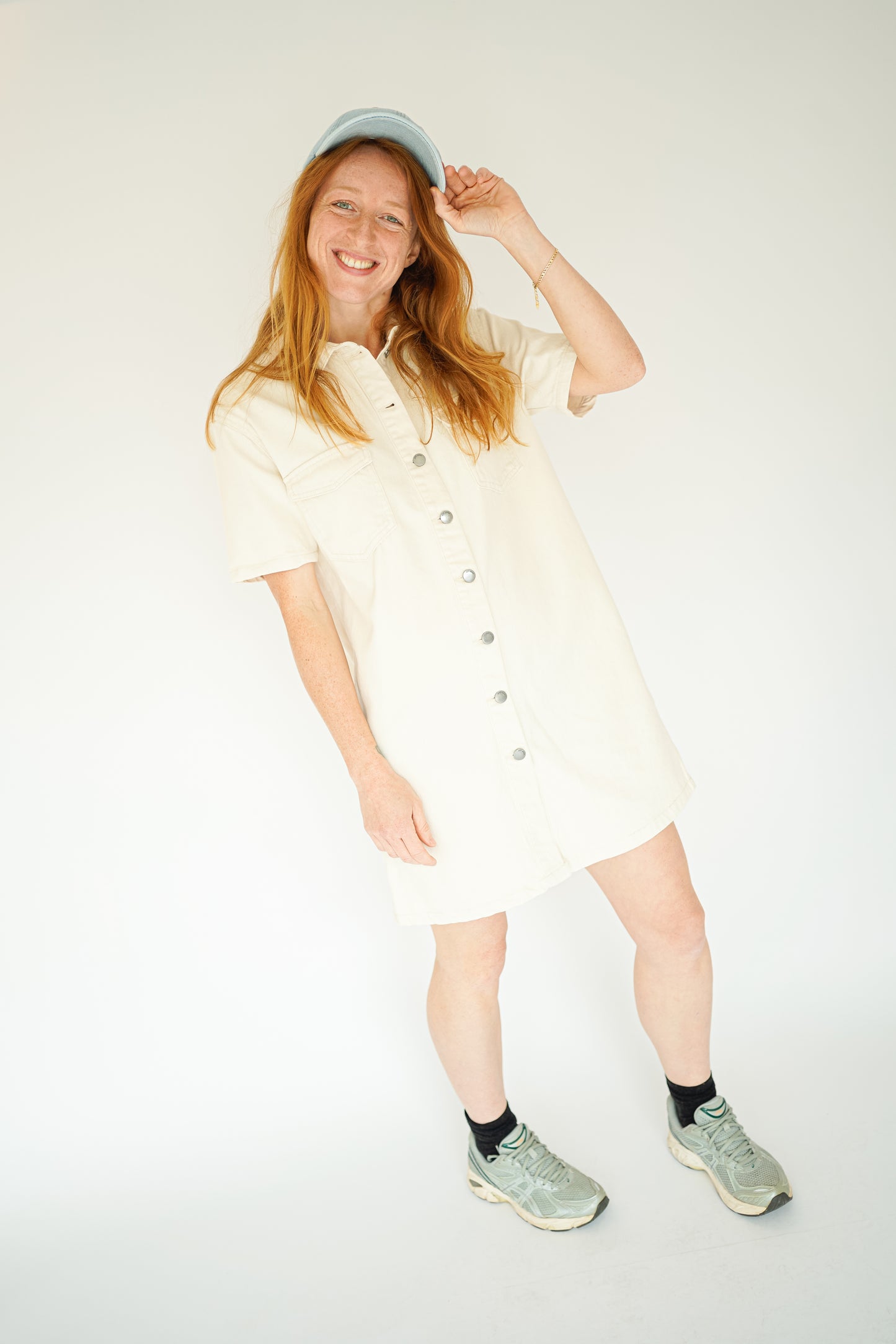 JDY Dakota Denim Dress Beige
