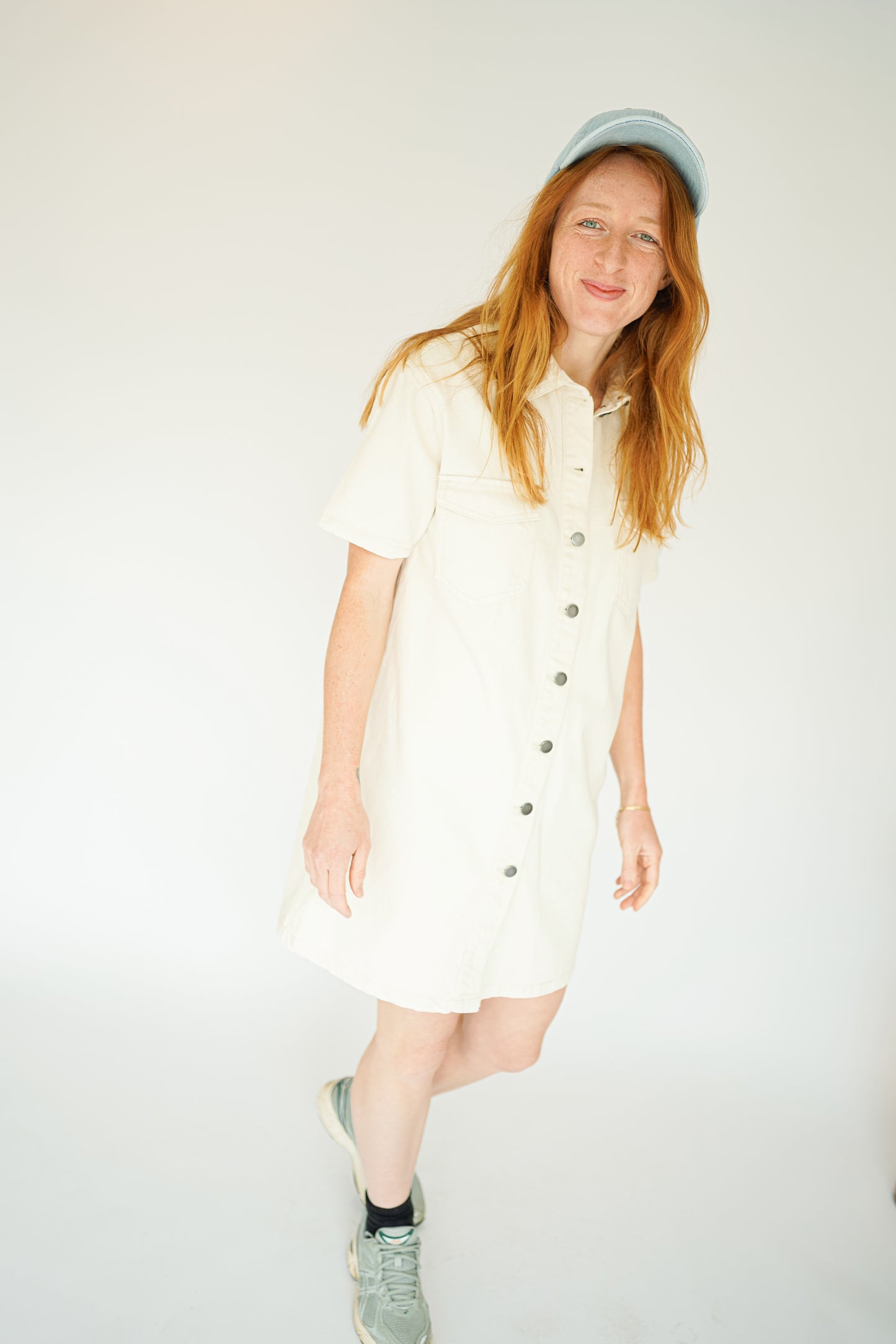 JDY Dakota Denim Dress Beige