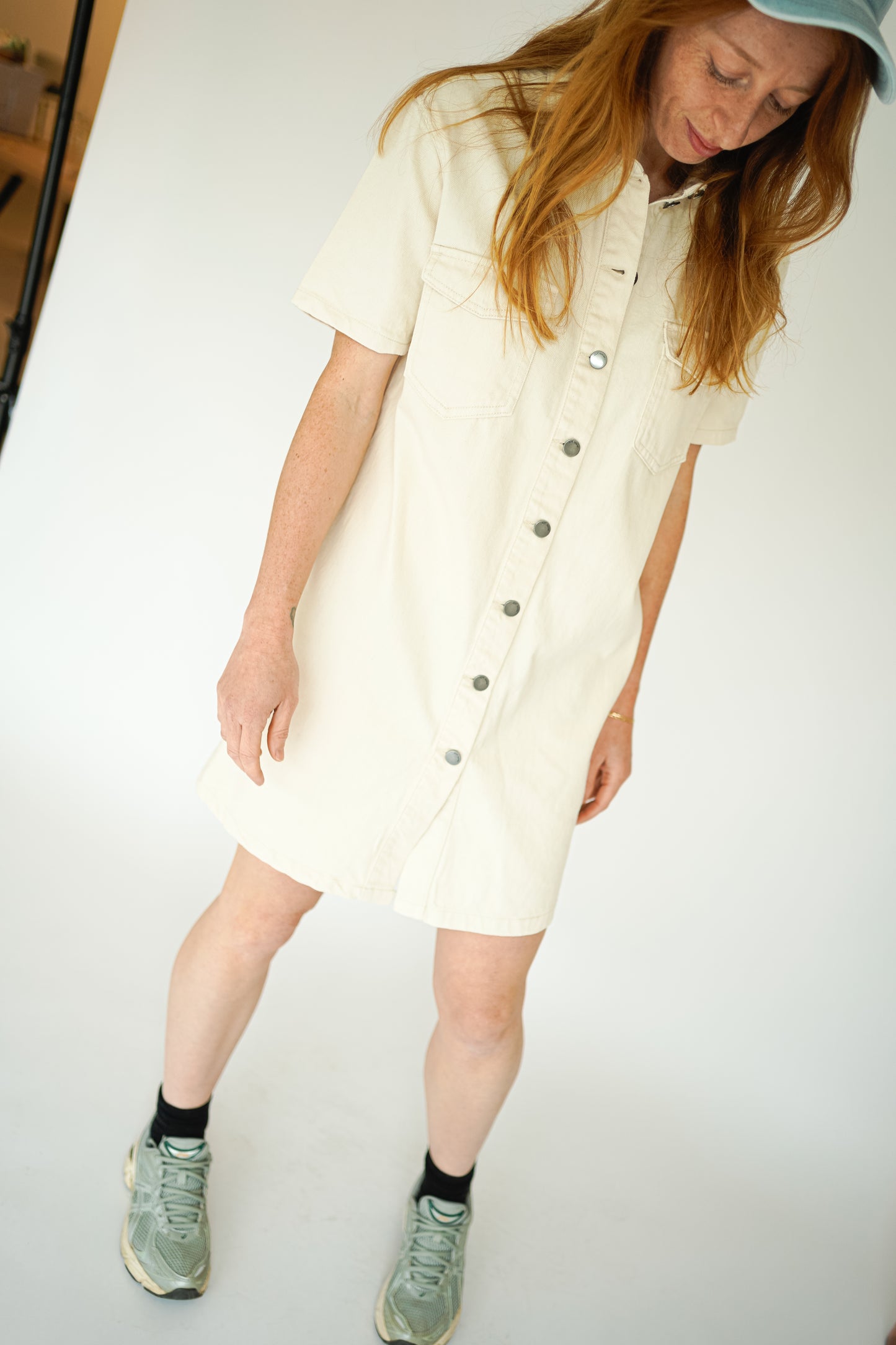 JDY Dakota Denim Dress Beige