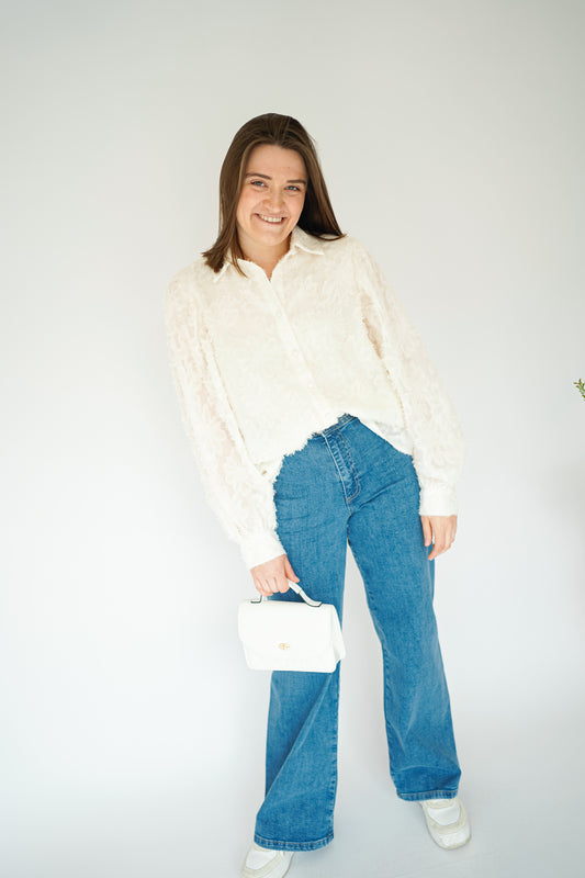 JDY Vanessa High Waisted Wide Leg Jeans