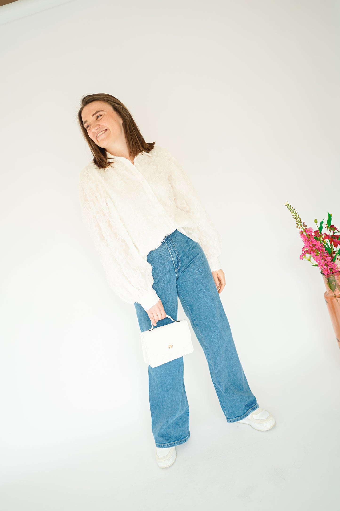 JDY Vanessa High Waisted Wide Leg Jeans