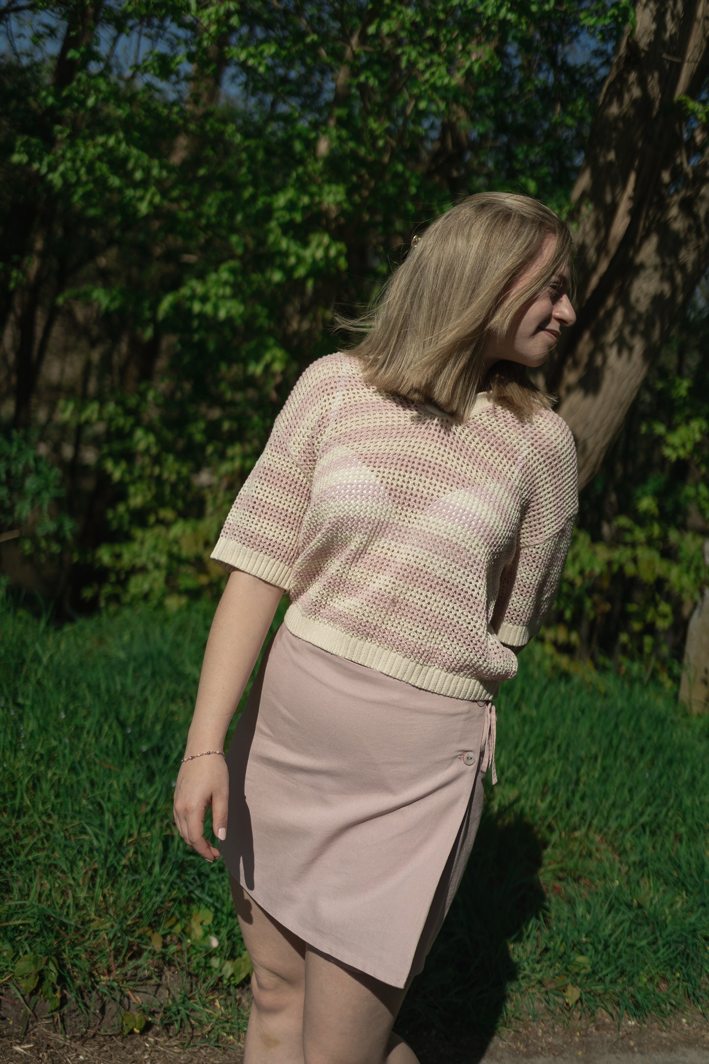 JDY Tikka Knit Polo Pink