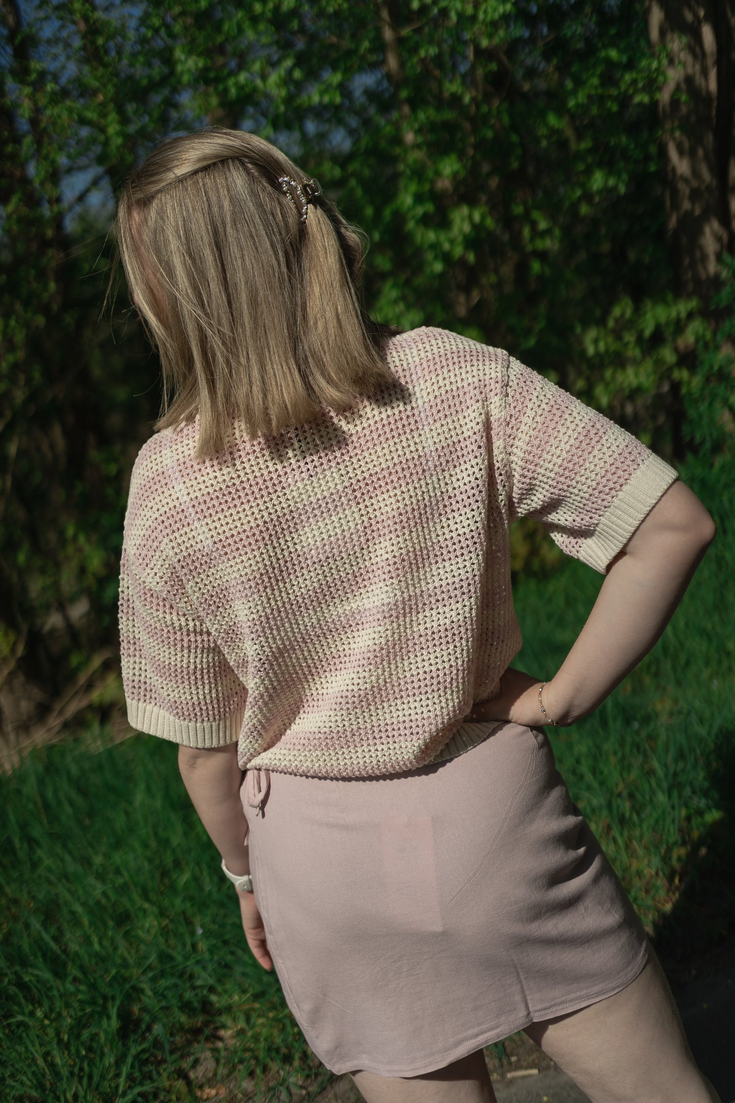 JDY Tikka Knit Polo Pink