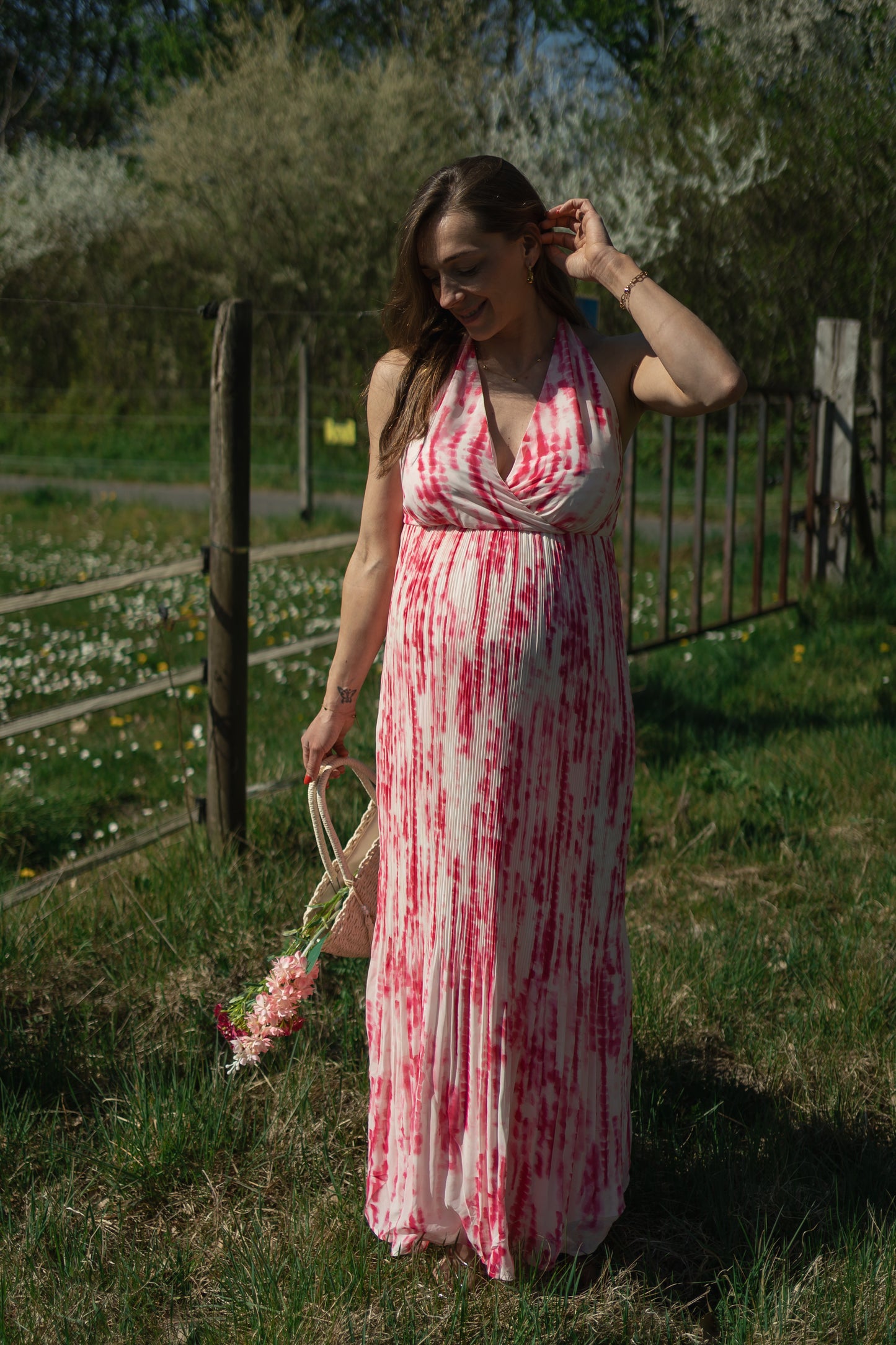 Ichi Neally Dress Pink