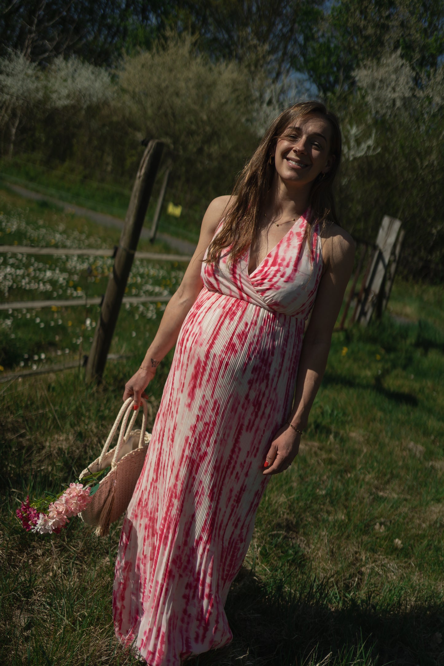 Ichi Neally Dress Pink