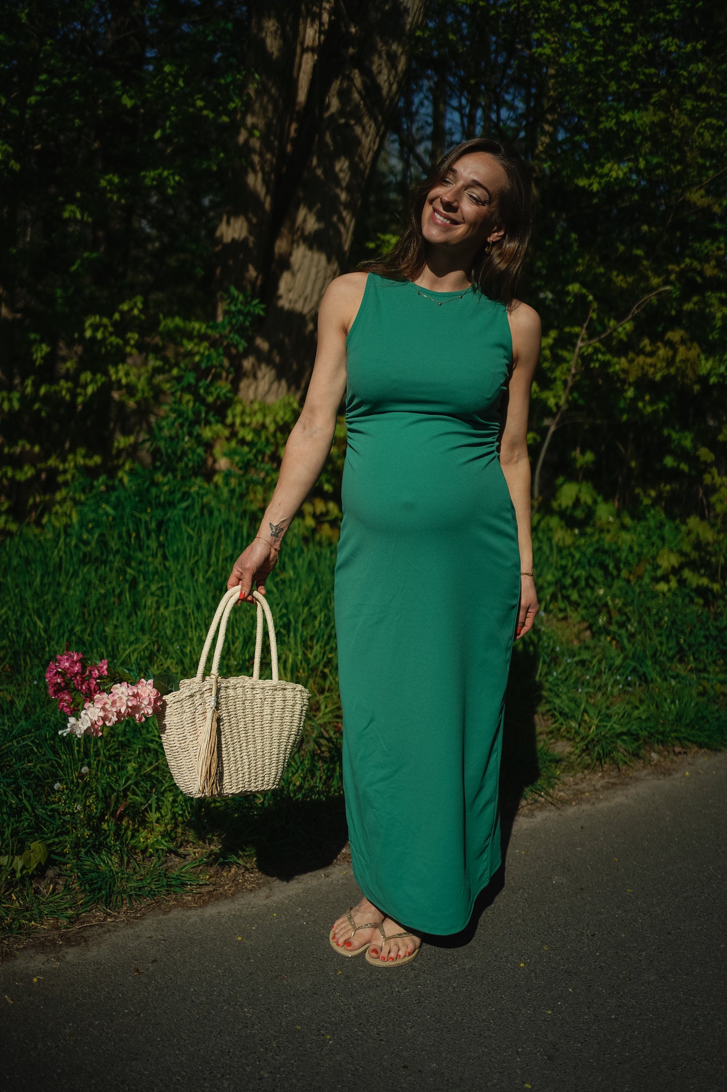 Ichi Katine Dress Green