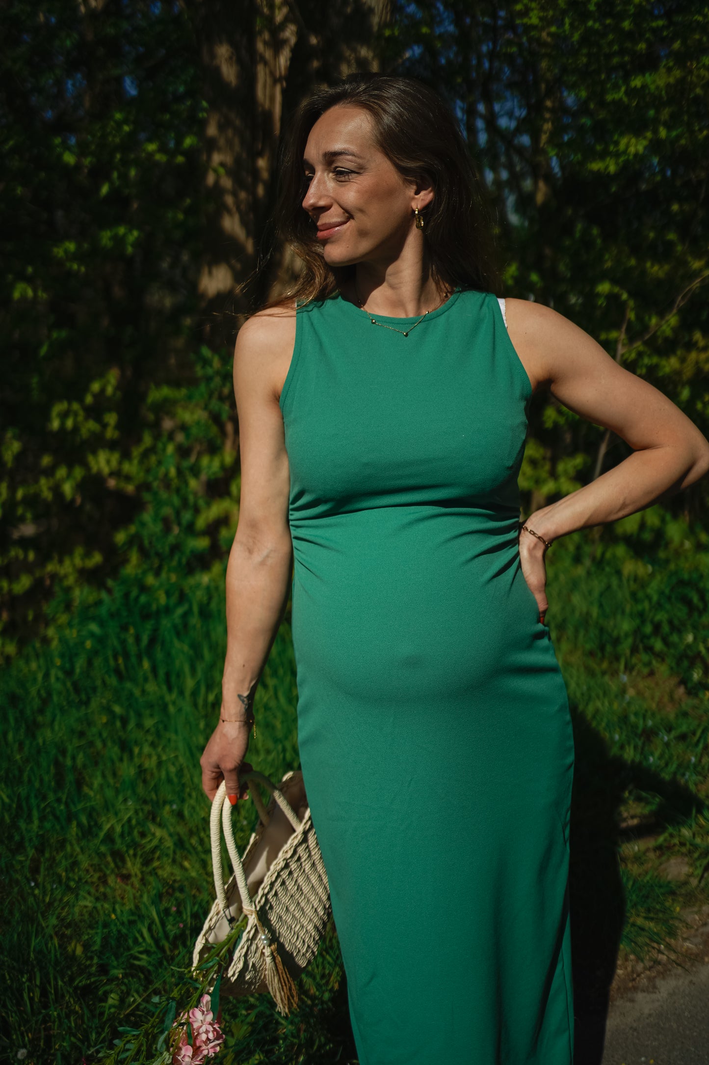 Ichi Katine Dress Green