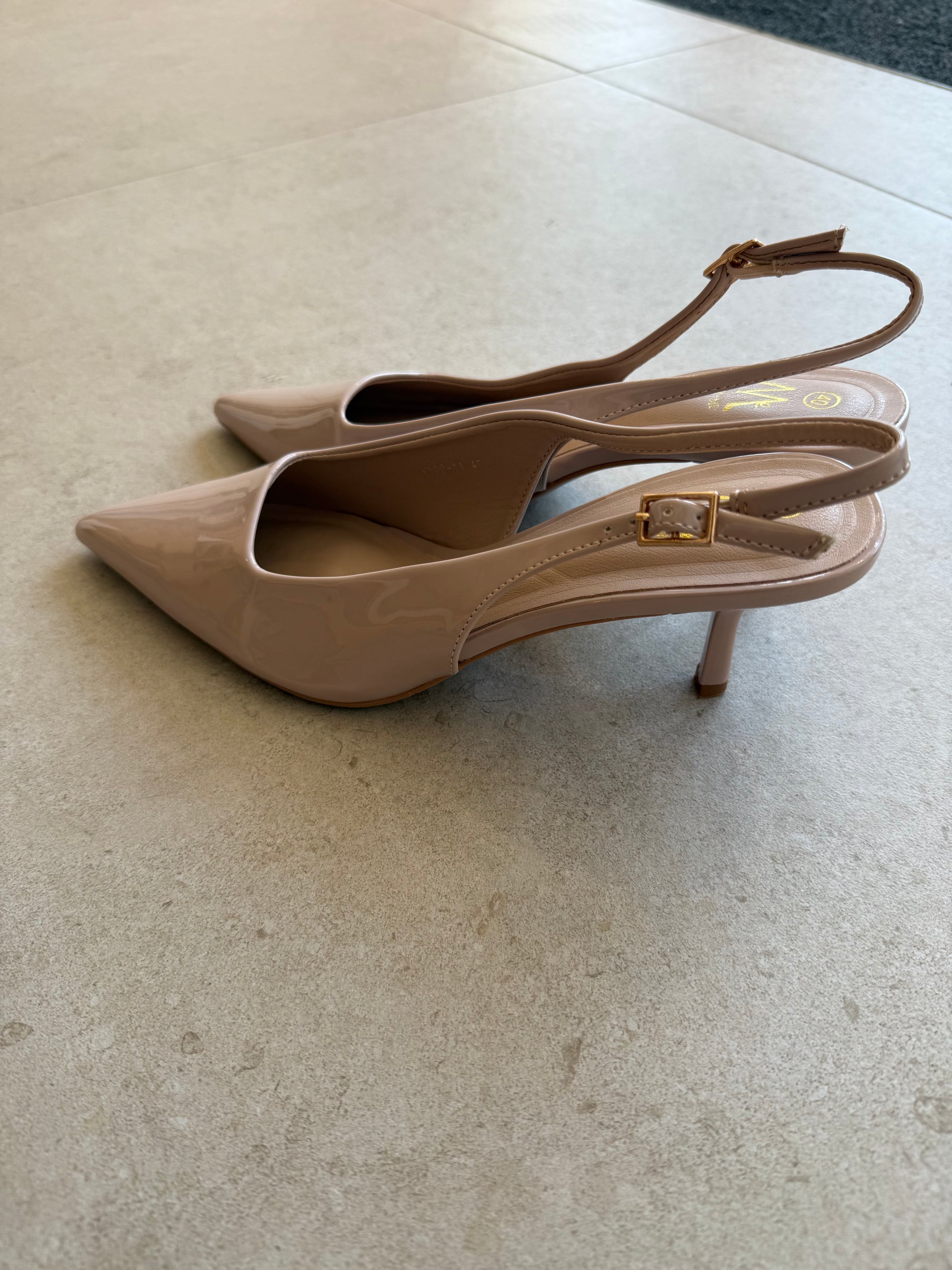 Pink slingback heels