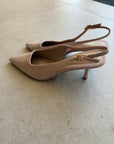 Pink slingback heels