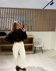 off shoulder pull TU BROWN