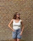 JDY Nanna Top White/ Black detail