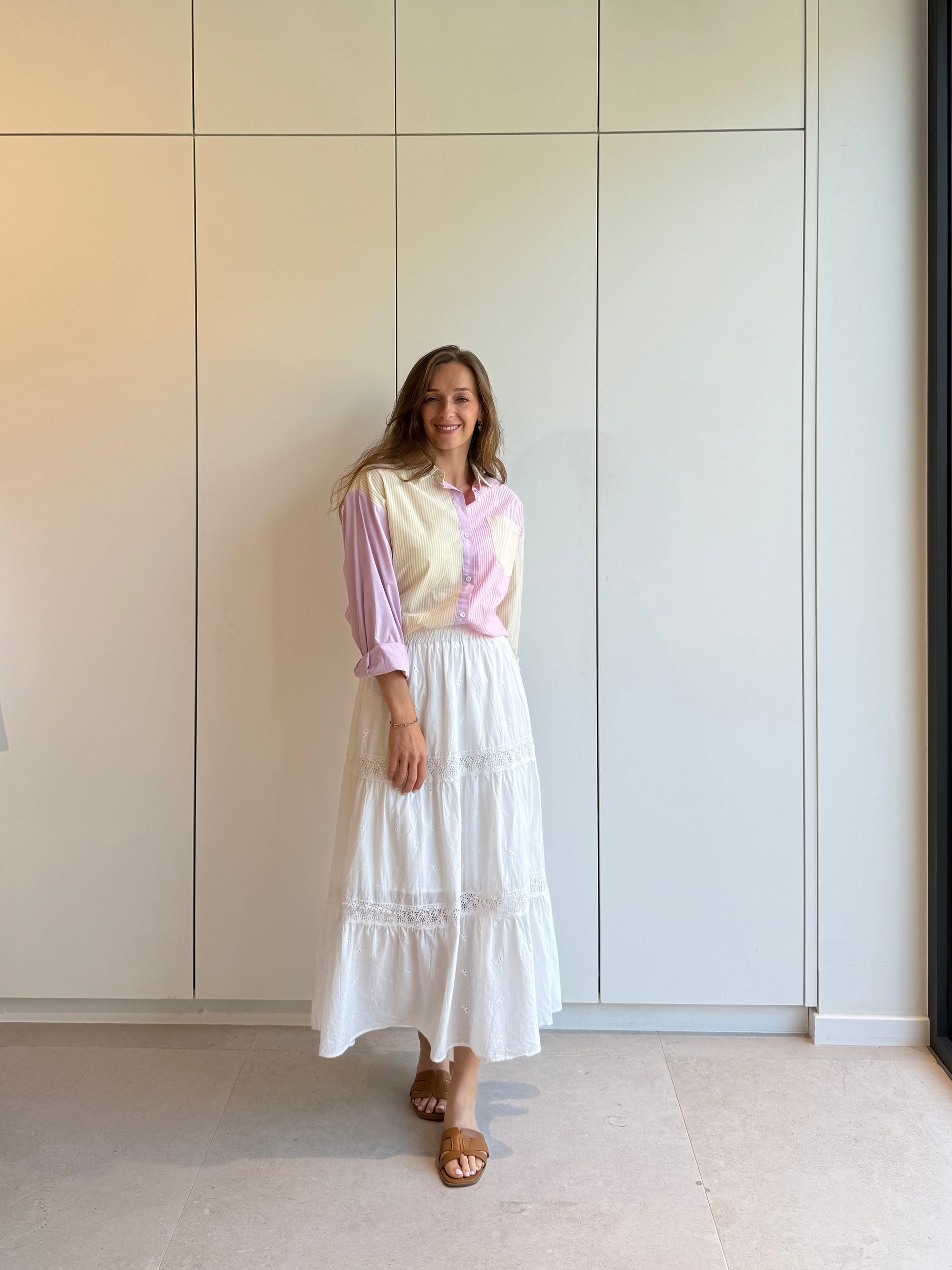 Olivia long white skirt
