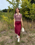 Selana skirt bordeaux TU