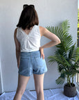 Bow jeans short