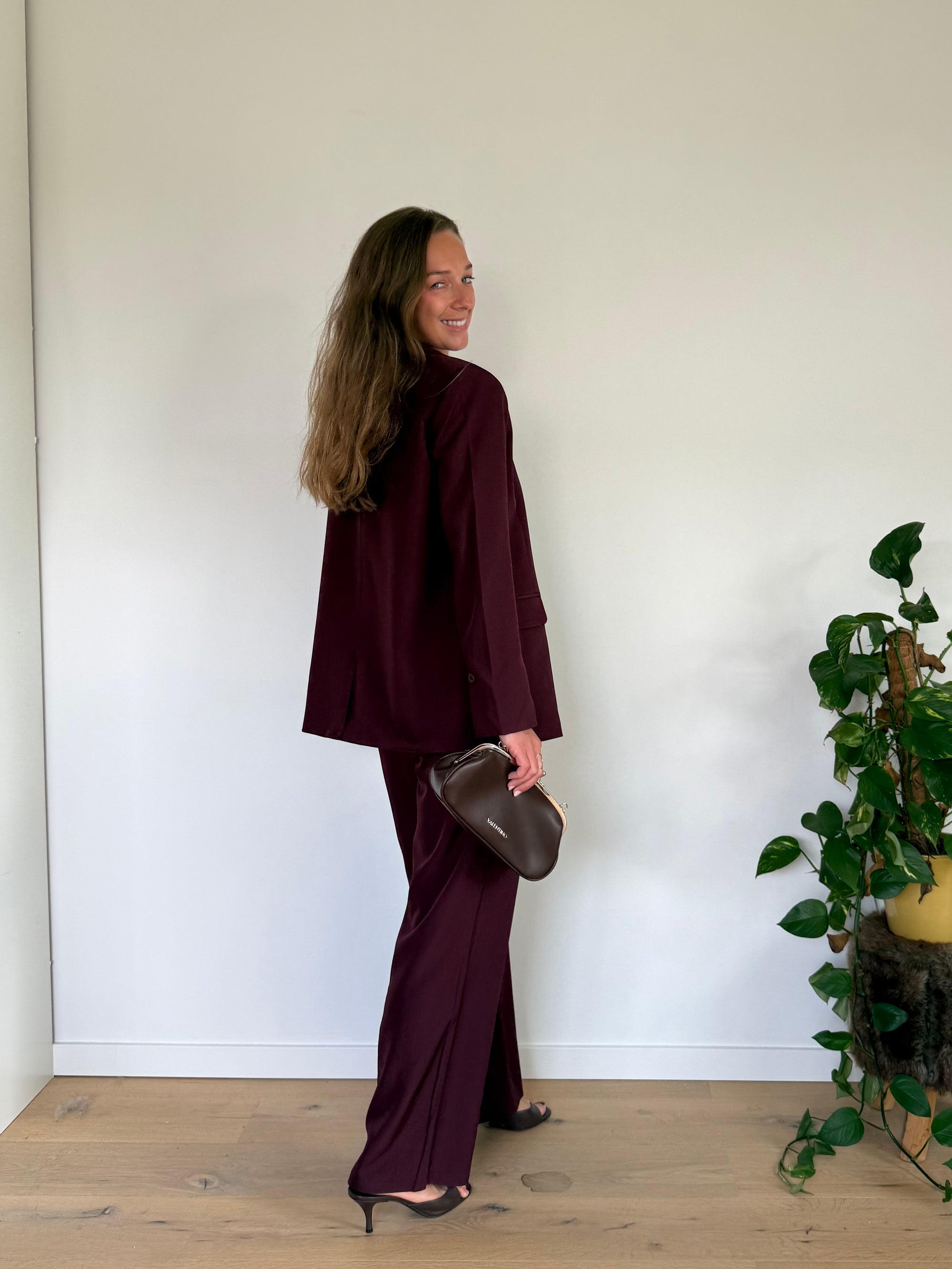 Ichi Fava blazer bordeaux
