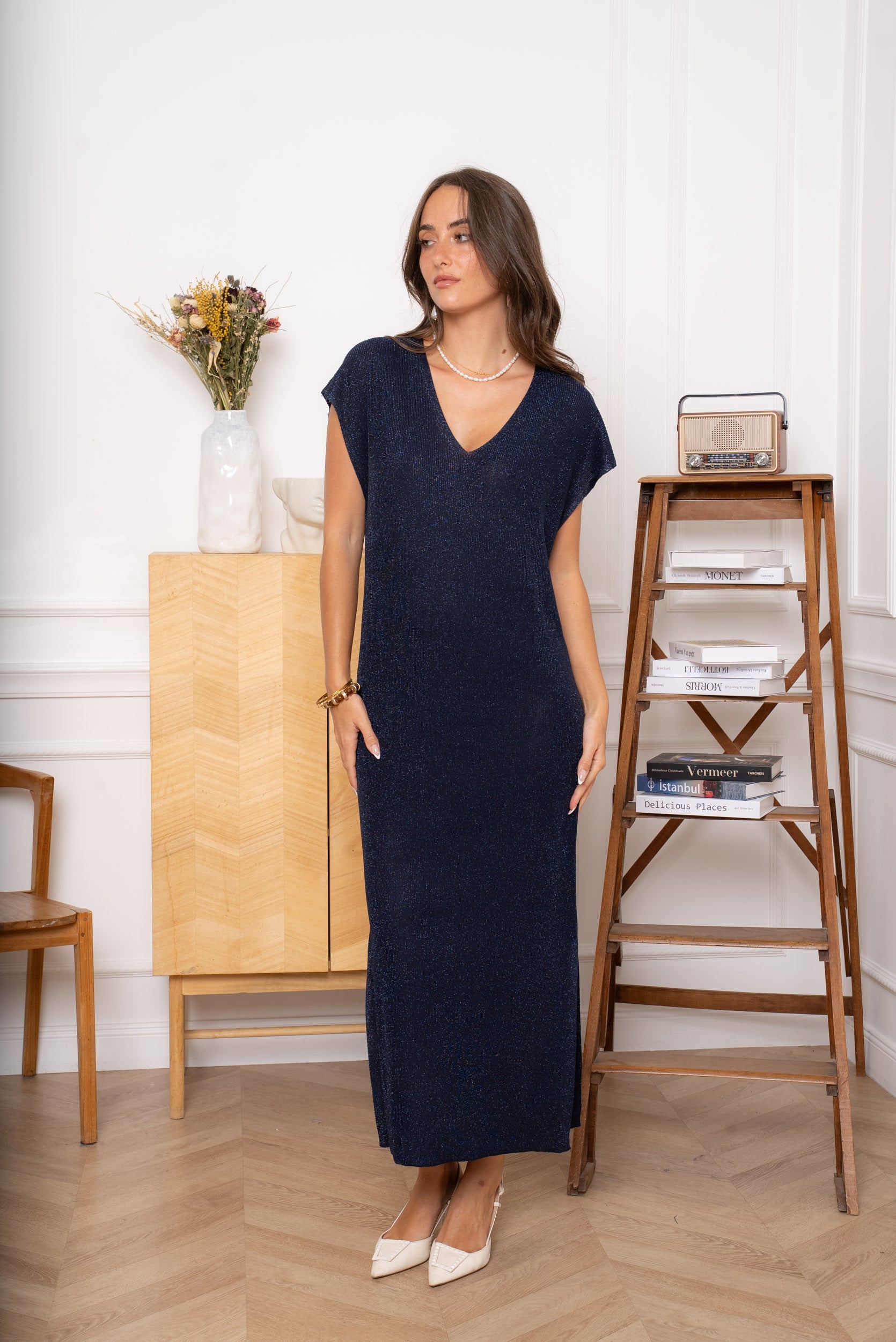 Lizzie blue dress glitter TU