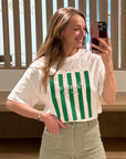 JDY Carla T-shirt Green/Pink
