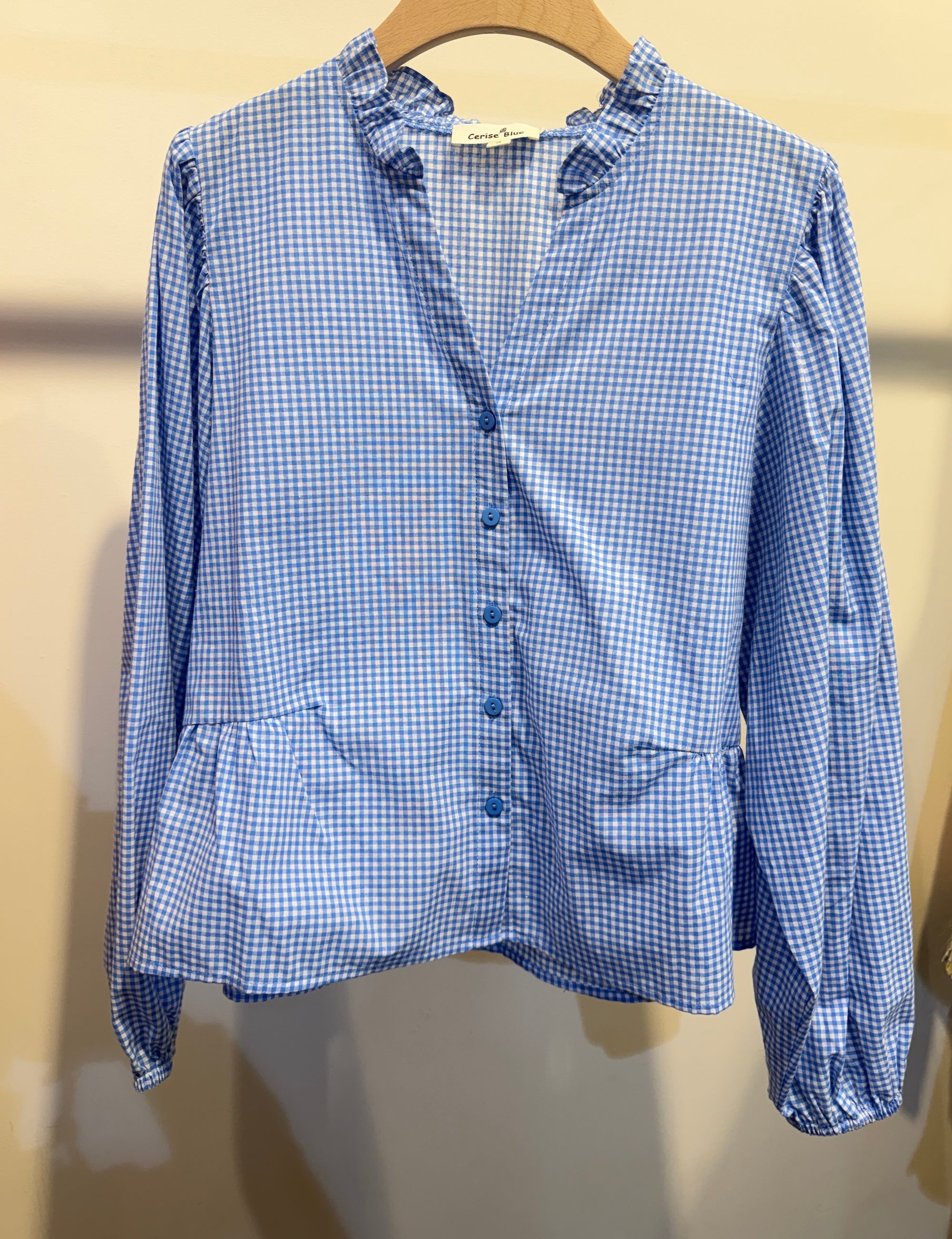 Elize Blouse Blue Ruit