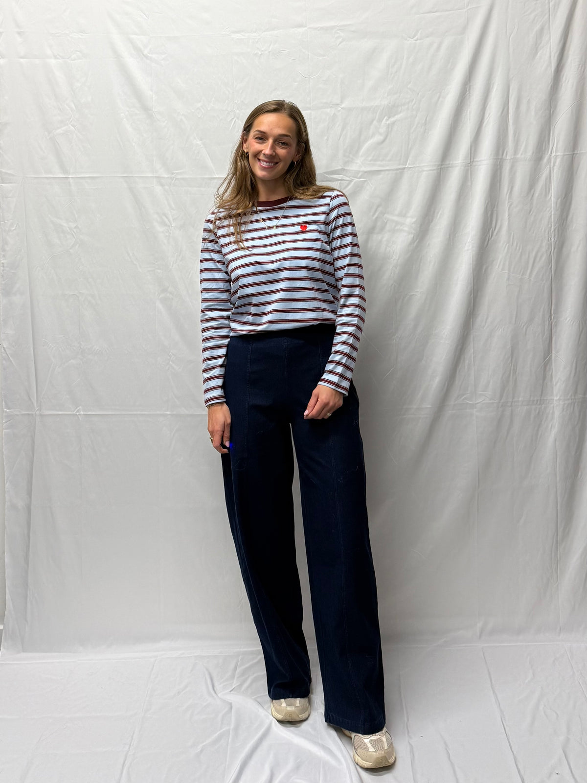 JDY Pisa longsleeve Blue/ Bordeaux