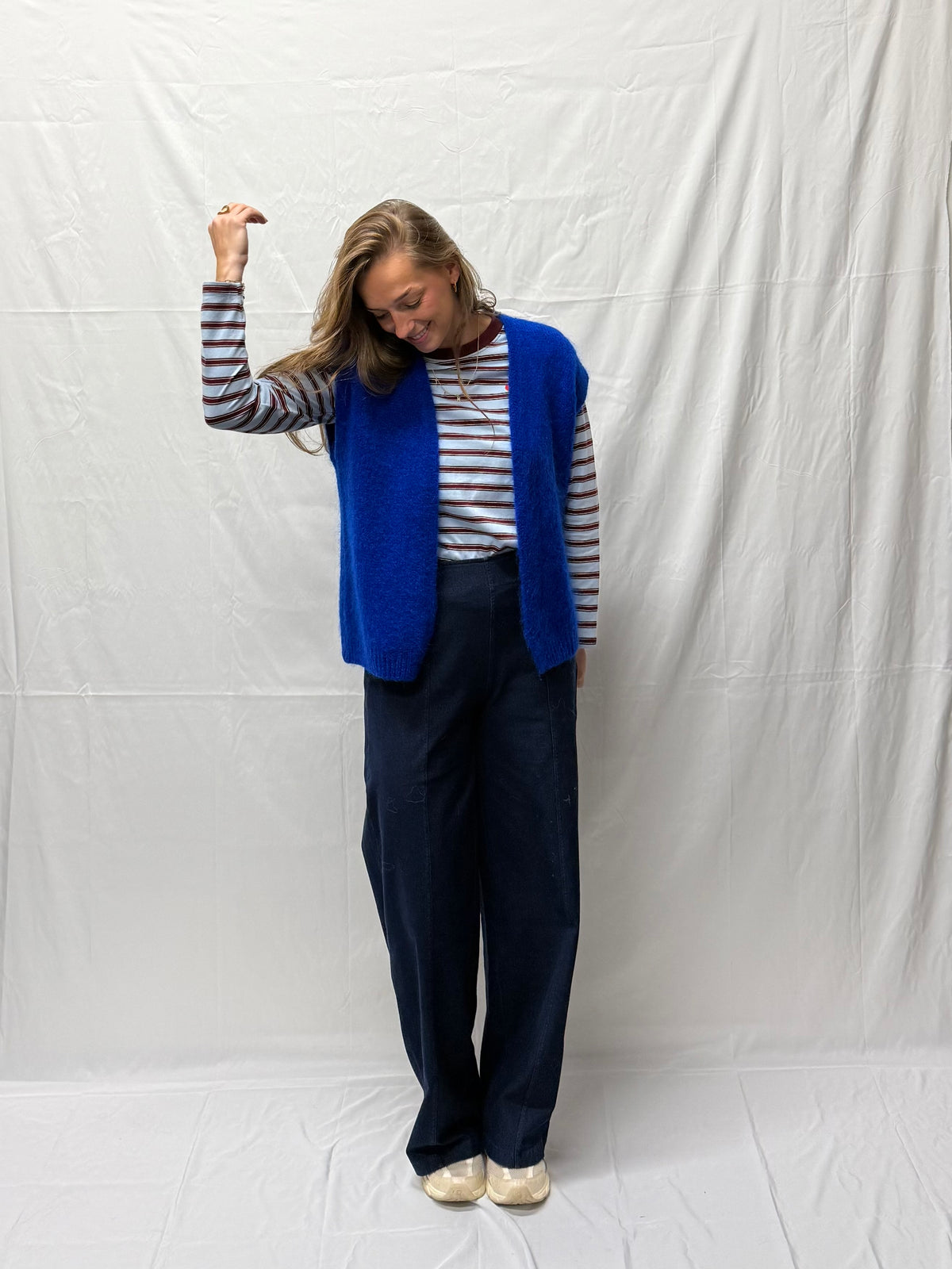 JDY Pisa longsleeve Blue/ Bordeaux