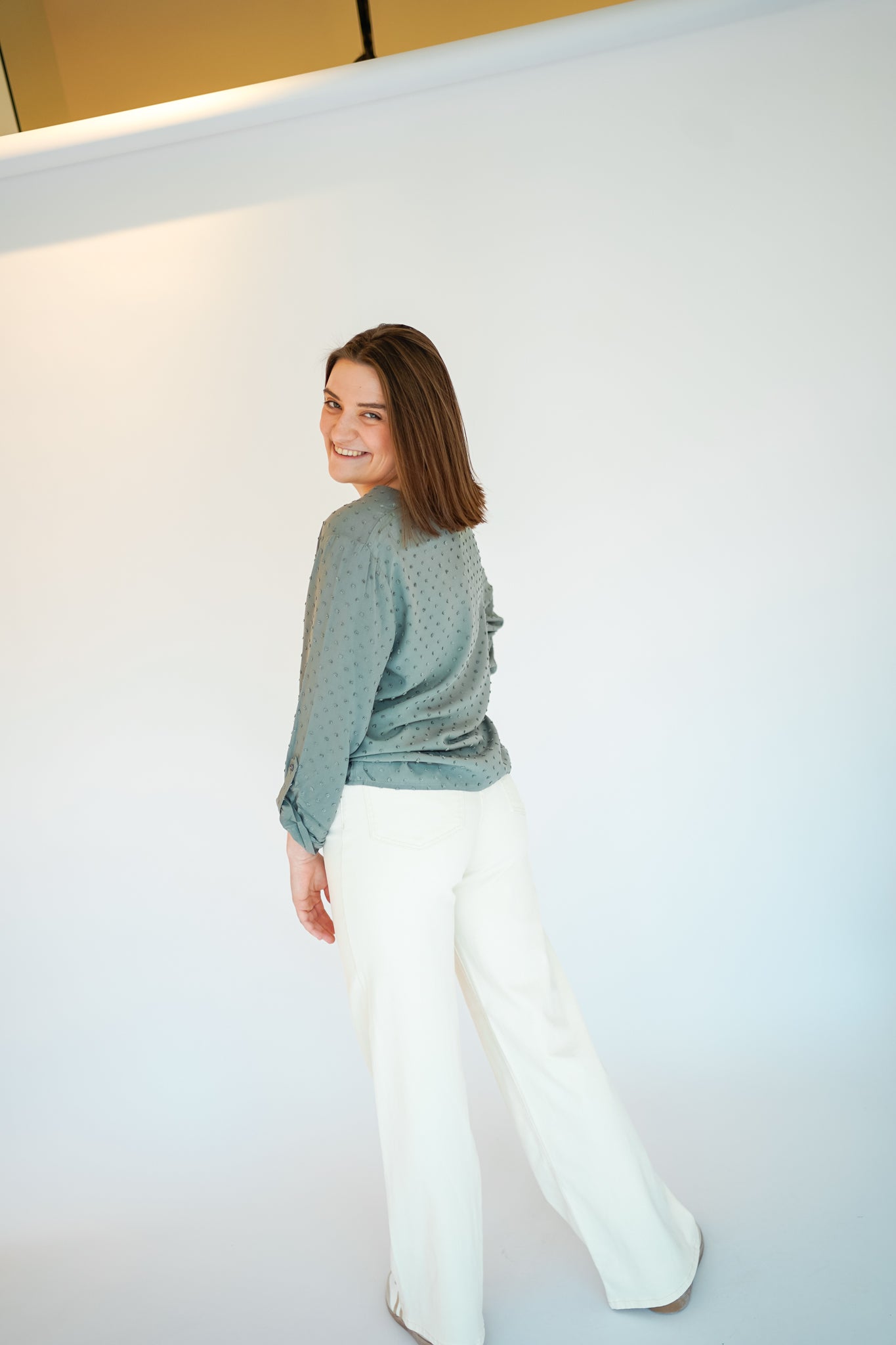 JDY Diana Dobby Shirt Khaki